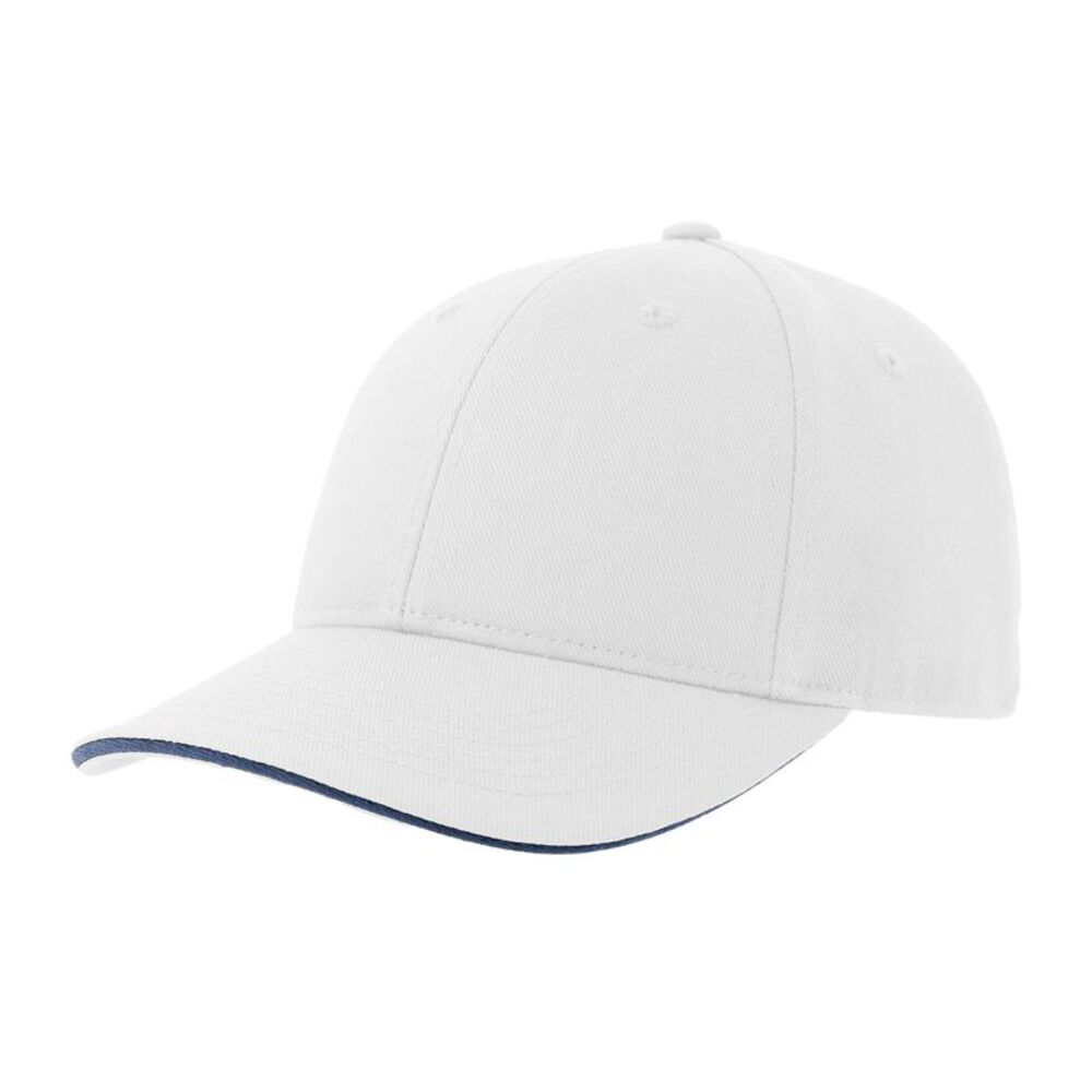 Atlantis Unisex Adult Liberty Sandwich 6 Panel Sustainable Cap / White/Navy